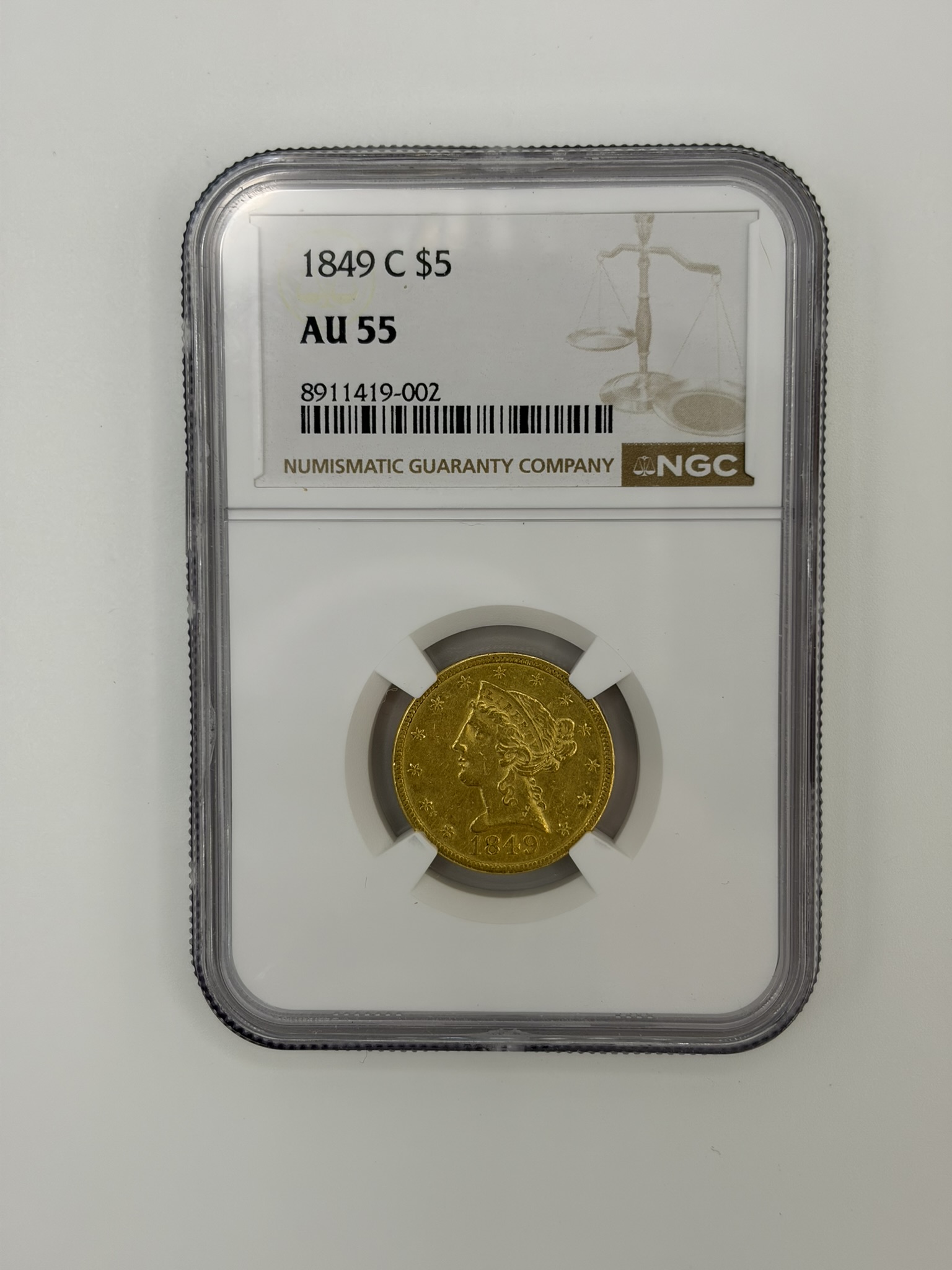 1849 Charlotte mint C-gold coin bought at Gold King in Hickory, NC