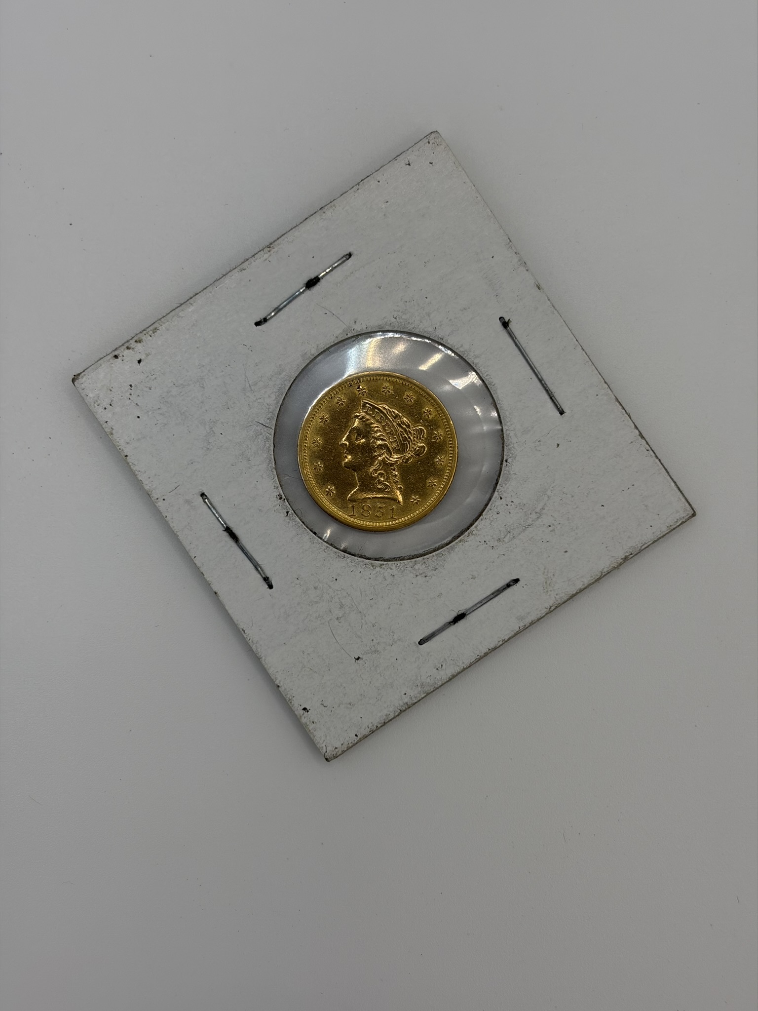 1851 Liberty Head gold coin evaluated at Gold King in Hickory, NC