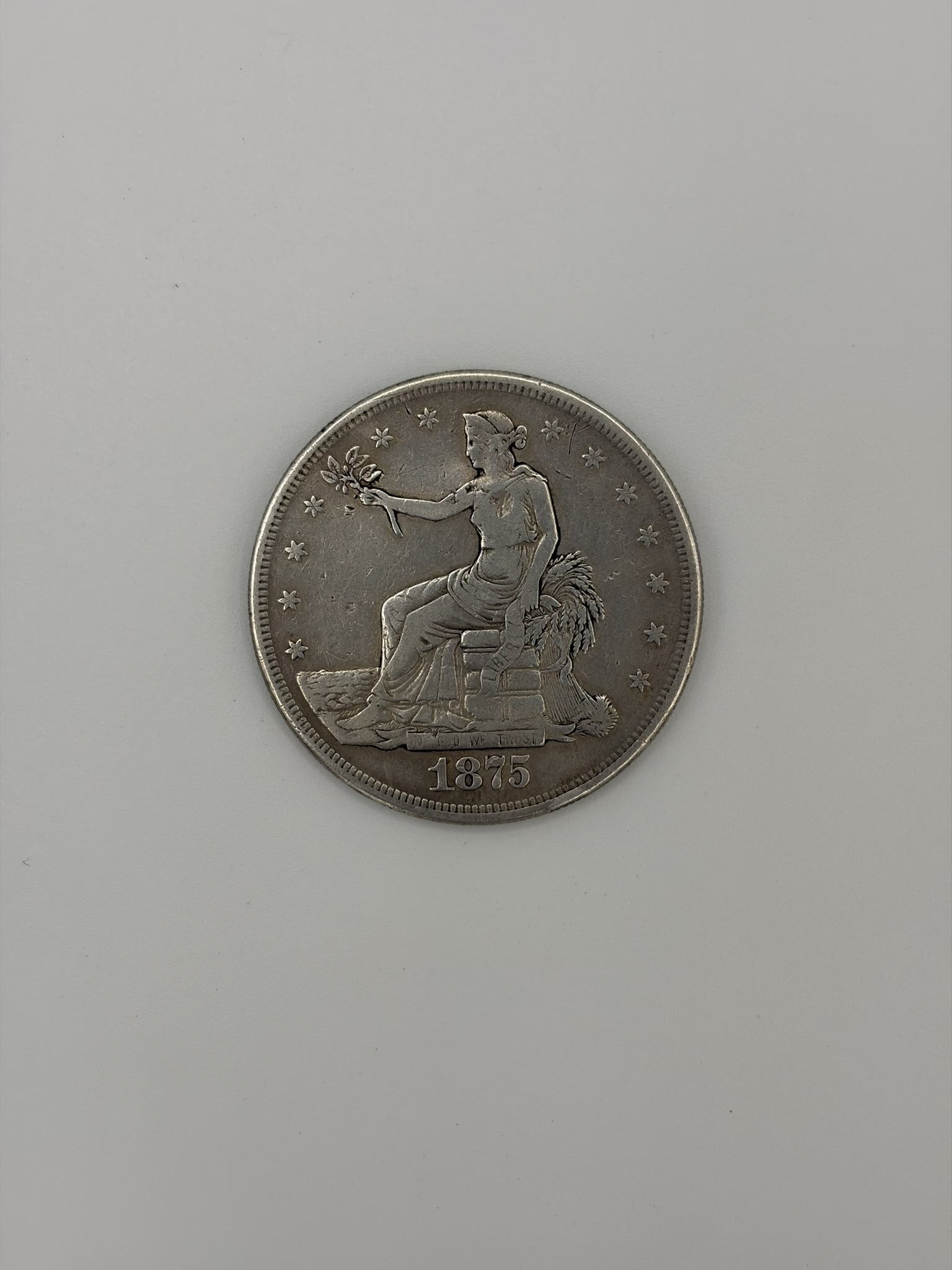 1875 U.S. Trade dollar obverse at Gold King, 1750 Startown Road, Hickory, NC