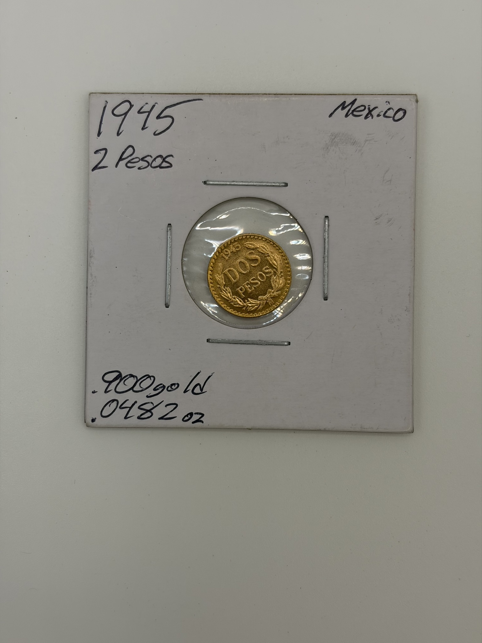 1945 Mexican gold pesos bought at Gold King, Hickory, NC