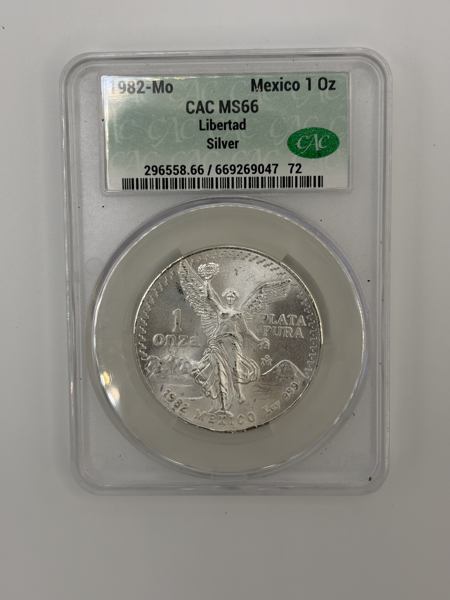1982 Mexican Libertad silver coin at Gold King, Hickory, NC