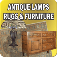 Antique Lamps Rugs and Furniture Poster